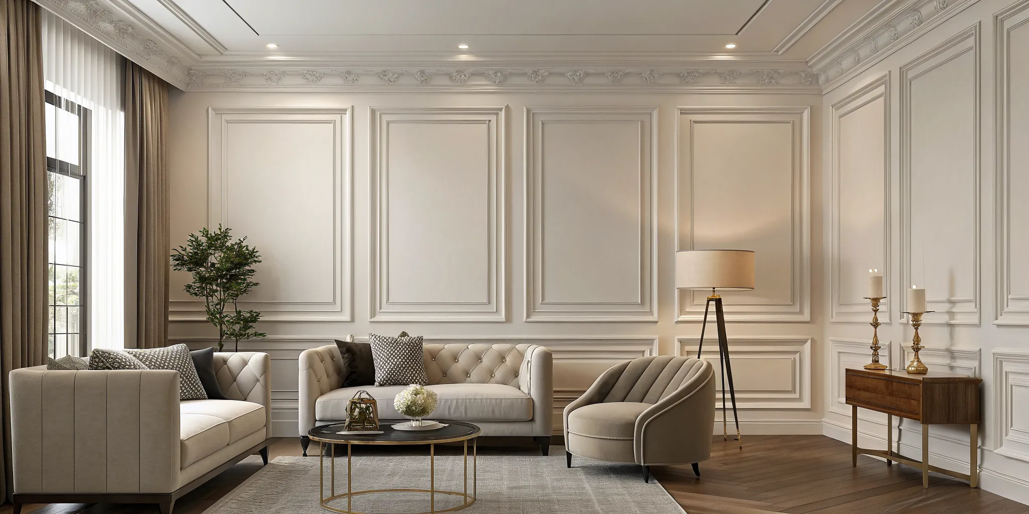 11 Living Room Wall Molding Ideas to Elevate Space